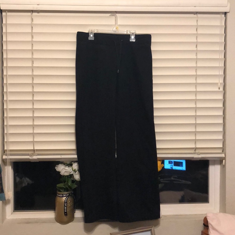 Black straight leg sweats